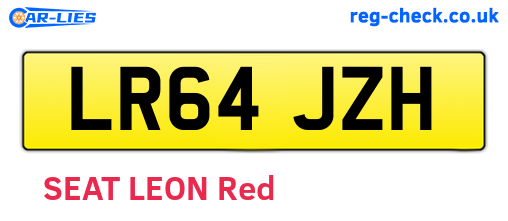 LR64JZH are the vehicle registration plates.