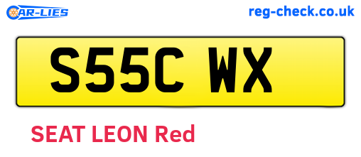 S55CWX are the vehicle registration plates.