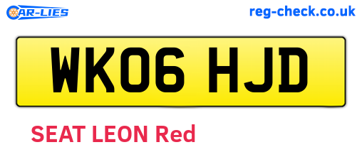 WK06HJD are the vehicle registration plates.