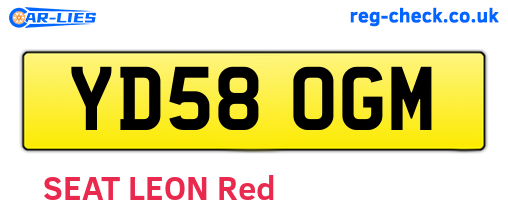 YD58OGM are the vehicle registration plates.