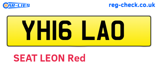 YH16LAO are the vehicle registration plates.