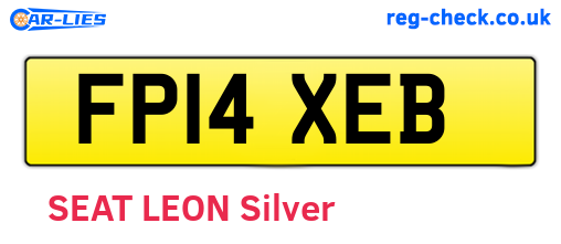 FP14XEB are the vehicle registration plates.