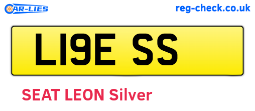 L19ESS are the vehicle registration plates.
