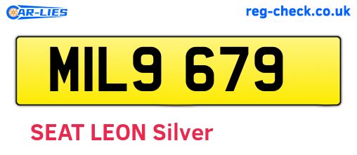 MIL9679 are the vehicle registration plates.