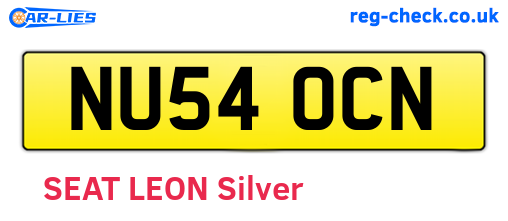 NU54OCN are the vehicle registration plates.