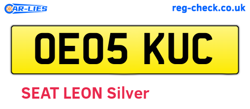 OE05KUC are the vehicle registration plates.
