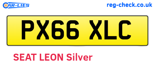 PX66XLC are the vehicle registration plates.