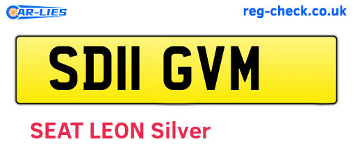 SD11GVM are the vehicle registration plates.