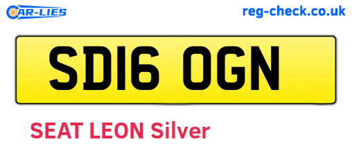 SD16OGN are the vehicle registration plates.