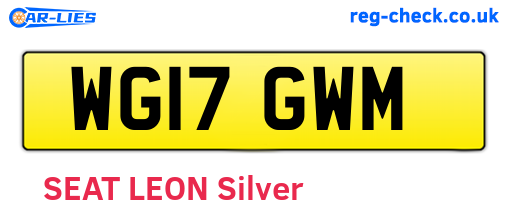 WG17GWM are the vehicle registration plates.