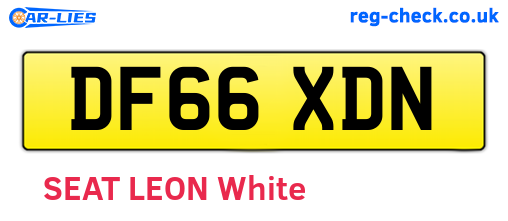 DF66XDN are the vehicle registration plates.