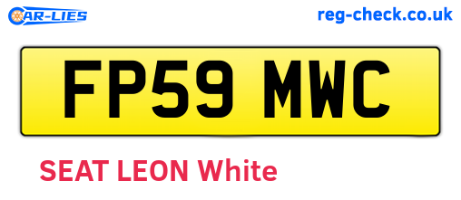 FP59MWC are the vehicle registration plates.