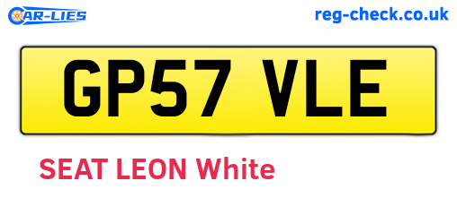 GP57VLE are the vehicle registration plates.