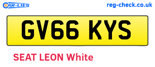 GV66KYS are the vehicle registration plates.