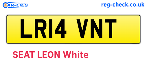 LR14VNT are the vehicle registration plates.