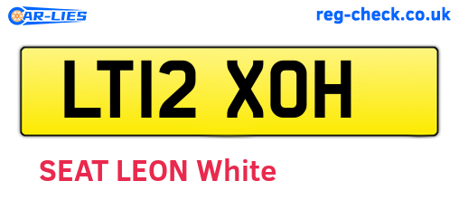 LT12XOH are the vehicle registration plates.