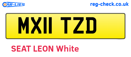 MX11TZD are the vehicle registration plates.
