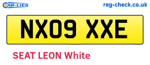 NX09XXE are the vehicle registration plates.