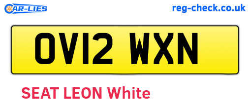 OV12WXN are the vehicle registration plates.