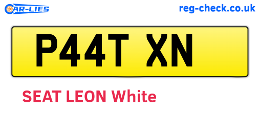 P44TXN are the vehicle registration plates.