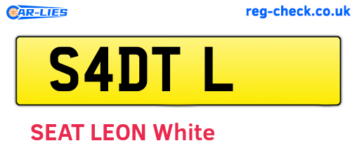 S4DTL are the vehicle registration plates.