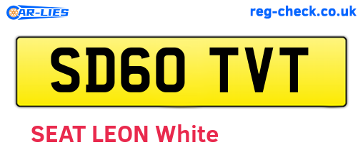 SD60TVT are the vehicle registration plates.