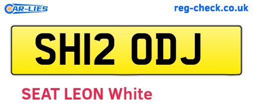 SH12ODJ are the vehicle registration plates.