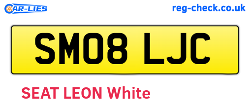 SM08LJC are the vehicle registration plates.