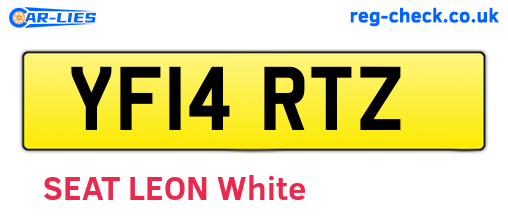YF14RTZ are the vehicle registration plates.