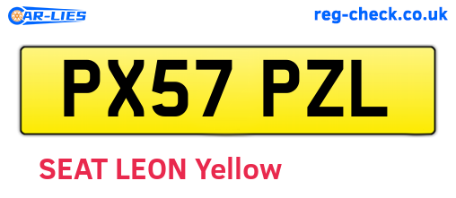 PX57PZL are the vehicle registration plates.