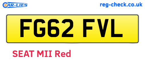 FG62FVL are the vehicle registration plates.