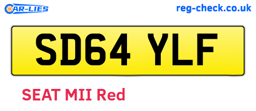 SD64YLF are the vehicle registration plates.