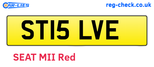 ST15LVE are the vehicle registration plates.