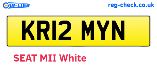 KR12MYN are the vehicle registration plates.