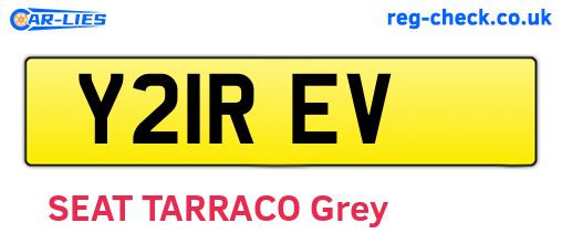 Y21REV are the vehicle registration plates.