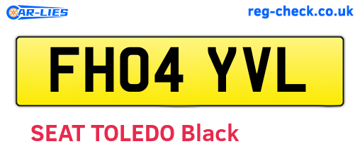 FH04YVL are the vehicle registration plates.
