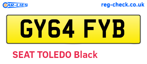 GY64FYB are the vehicle registration plates.
