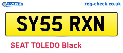 SY55RXN are the vehicle registration plates.