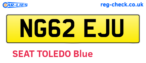 NG62EJU are the vehicle registration plates.