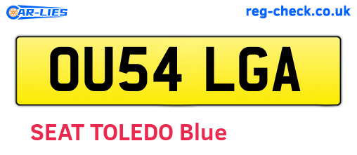 OU54LGA are the vehicle registration plates.