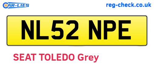 NL52NPE are the vehicle registration plates.