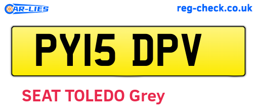 PY15DPV are the vehicle registration plates.