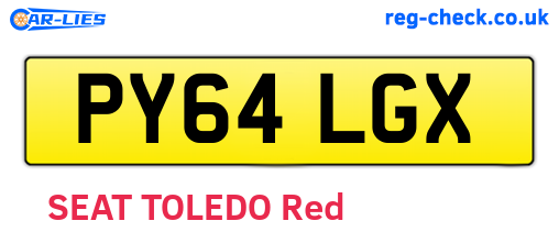 PY64LGX are the vehicle registration plates.