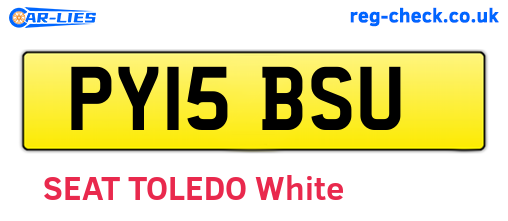 PY15BSU are the vehicle registration plates.