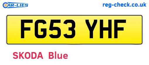 FG53YHF are the vehicle registration plates.