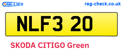 NLF320 are the vehicle registration plates.