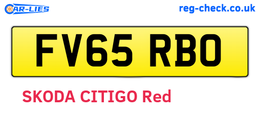 FV65RBO are the vehicle registration plates.