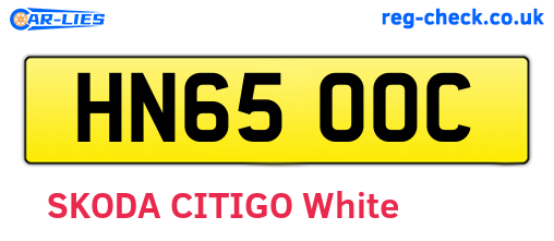 HN65OOC are the vehicle registration plates.