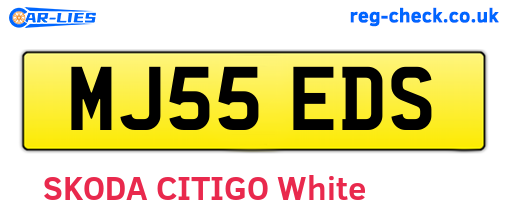 MJ55EDS are the vehicle registration plates.