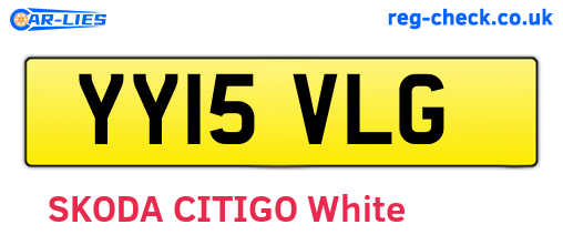 YY15VLG are the vehicle registration plates.